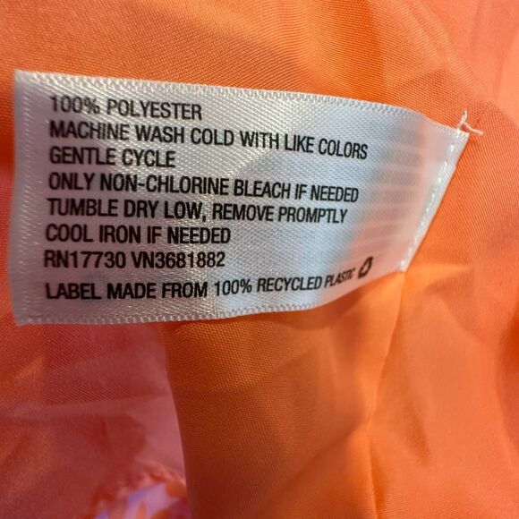 LILLY PULITZER‎ Size XL/TG Mini Women's Dress Coral Orange Pink Flounce Ruff - Picture 9 of 9